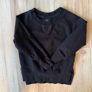 LITTLE BIPSY BLACK CREW NECK SWEATSHIRT TODDLER BABY
